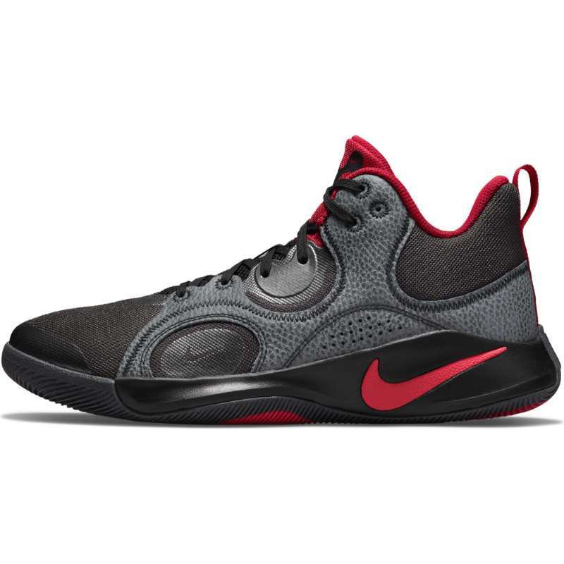 Sepatu Basket Original Nike Fly By MID 2 - Anthracite/Gym Red/Black CU3503-005