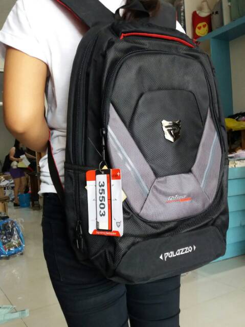 Tas backpack palazzo 35503 ransel sekolah tas hitam murah