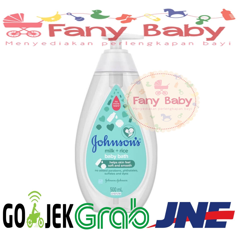 JOHNSON'S MILK + RICE HAIR &amp; BODY BABY BATH 500ML