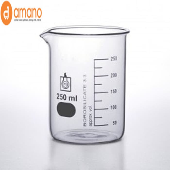 Beaker Glass - Mengukur Essential Oil Mikrobiologi Kimia 250 ml merek SUJI