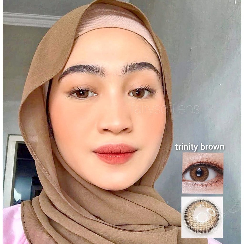 SOFTLENS KITTY KAWAI TRINITY BROWN / KONTAK LENSA