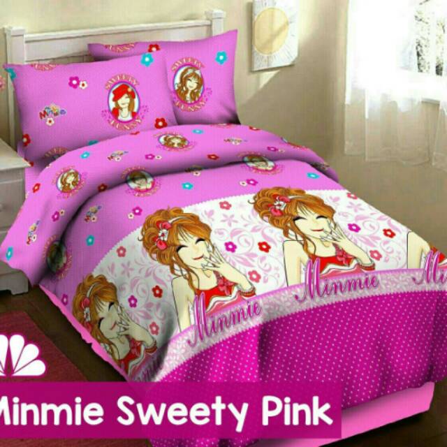 SPREI, SARUNG BANTAL & GULING *MINMIE PINK*