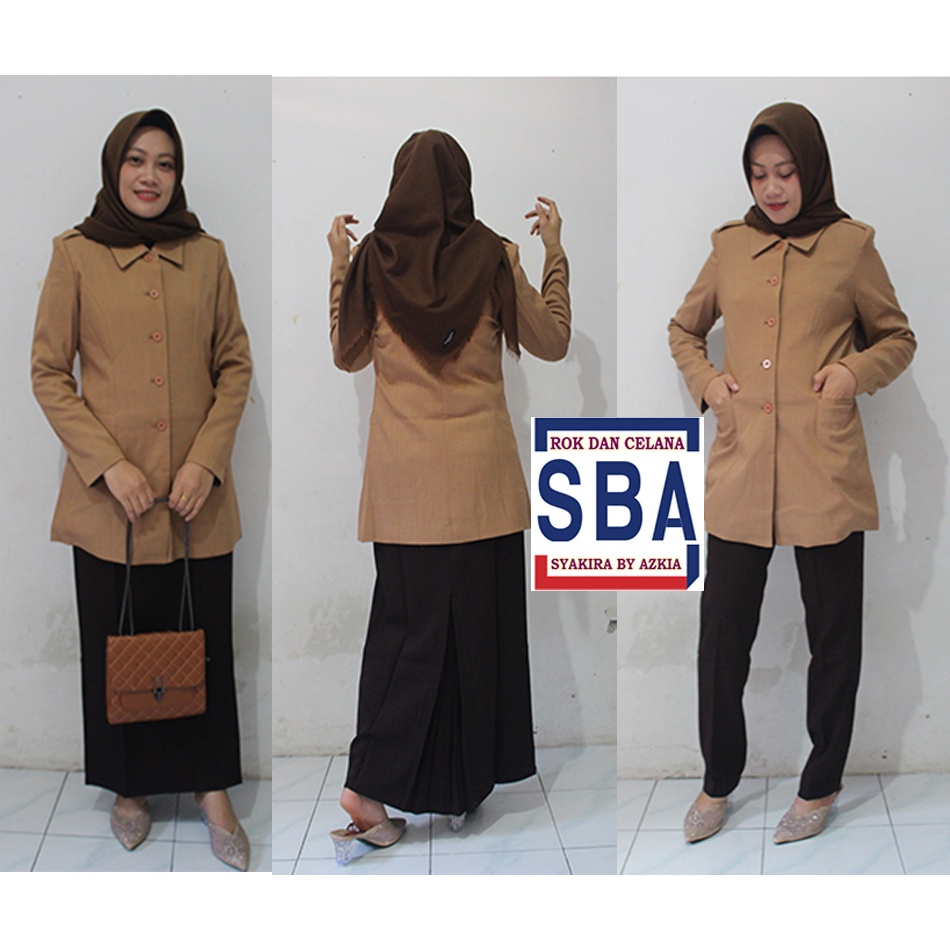 Setelan Blazer Pramuka Rok Atau Celana Brand Azkia