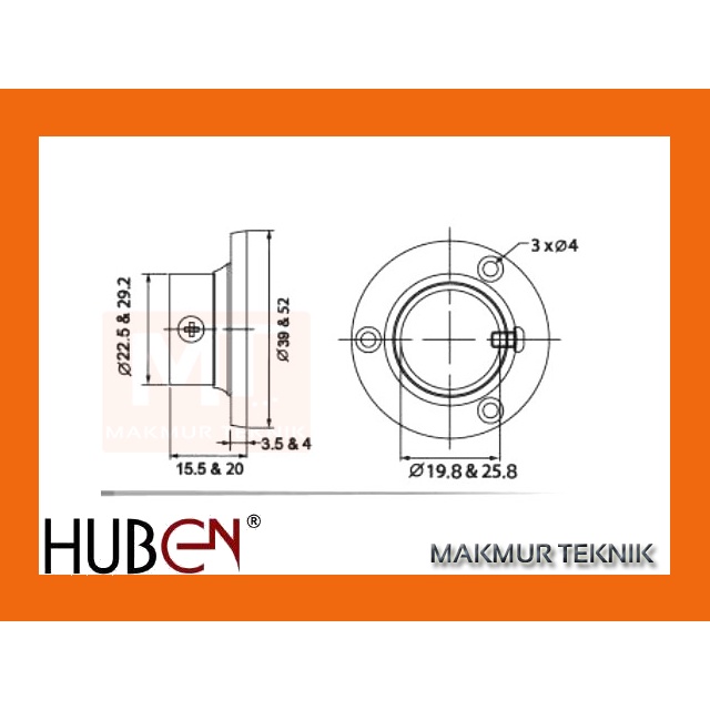 Dudukan Gantungan Baju - Bracket Topi Pipa Bulat  Huben BP-25