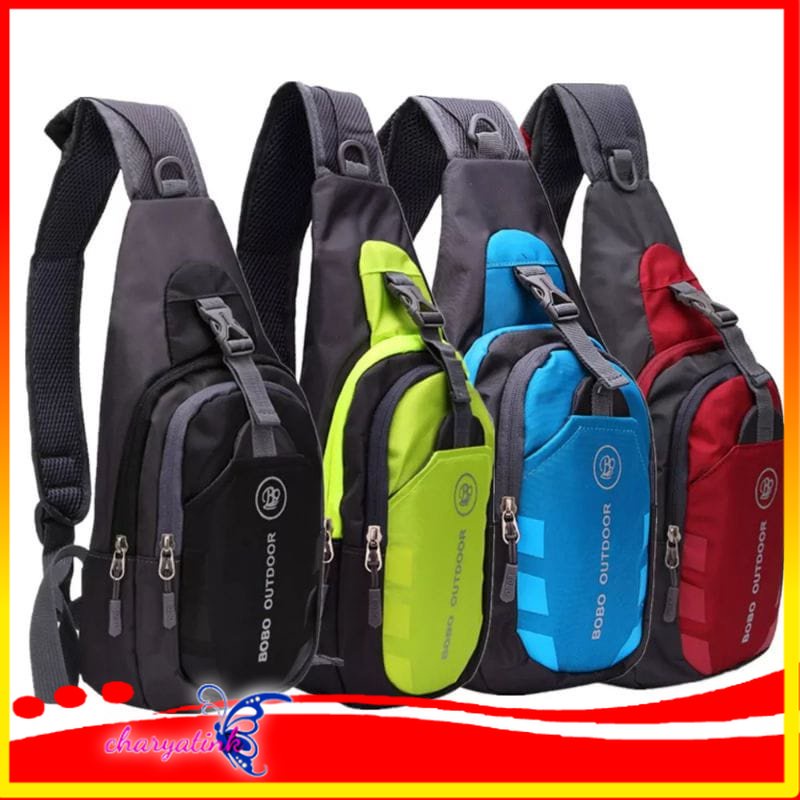 Charyatink - Tas Selempang Unisex Kanvas Pack Crossbody Tas Bahu waistbag Untuk Pria