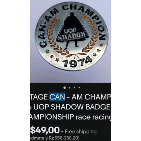 vintage Canada Amerika balap logo badge