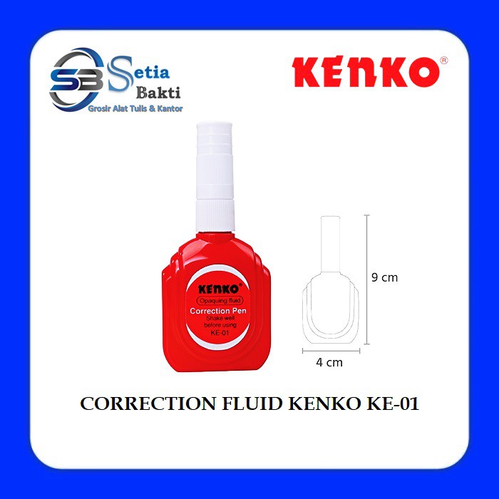 

KENKO Correction Fluid - Tip Ex Cair Kenko Botol KE 01 - 1 Pcs