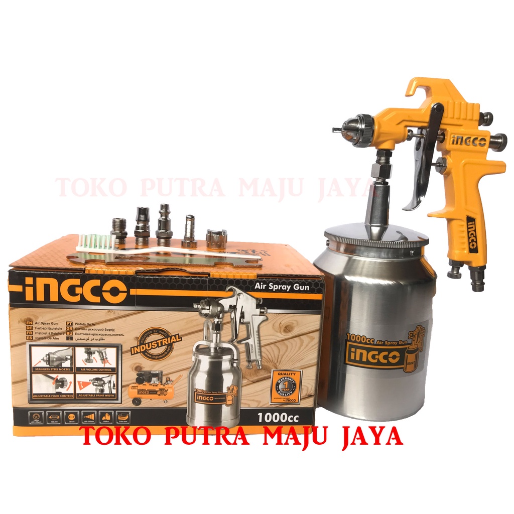 SPRAY GUN ASG3105 SEMPROTAN ANGIN CAT HVLP TABUNG BAWAH 1000cc INGCO