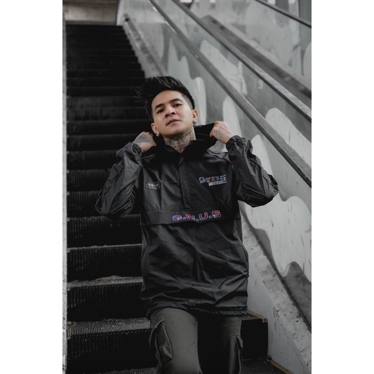 Jaket Cougle Genious Jaket Parasut Jaket Pria Rainbow