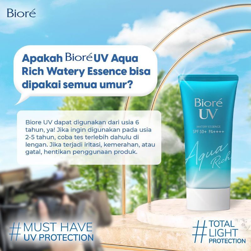 [PROMO] Biore UV Aqua Rich Watery Essence BIORE TONE LIGHT UP SPF 50+ PA+++ BPOM 50 Gr 50 gram