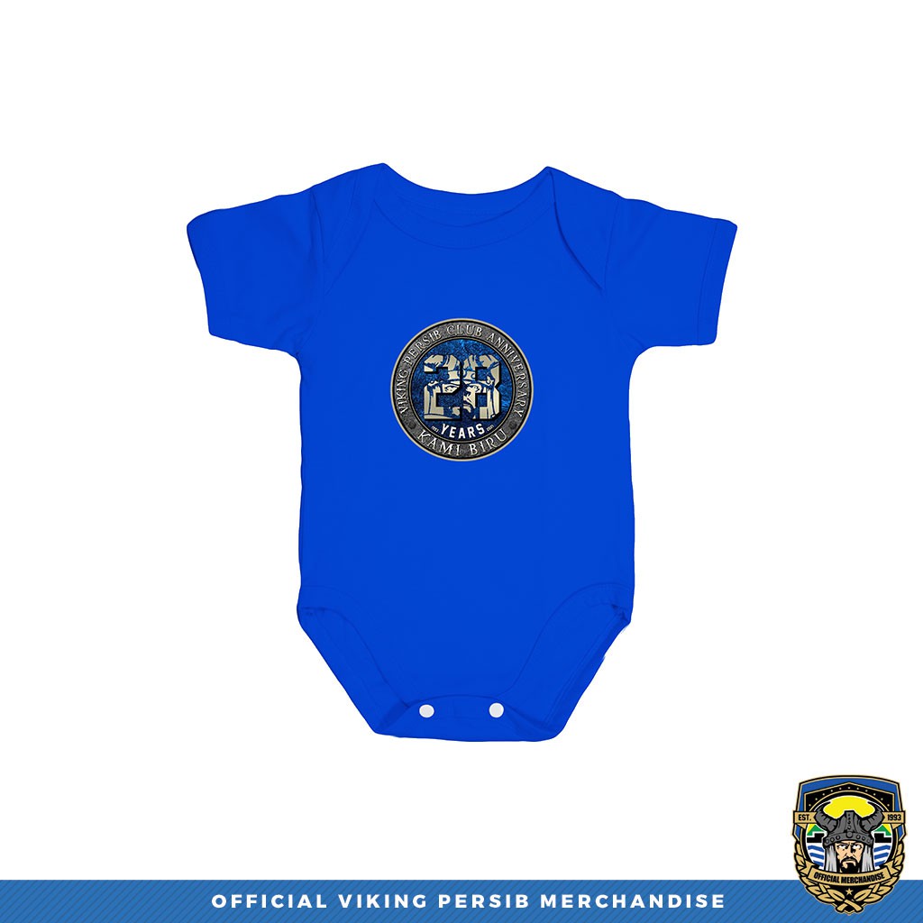 Baju Kodok Jumper Bayi Official Viking Persib Merchandise Anniversary 28 Tahun Viking Persib Club