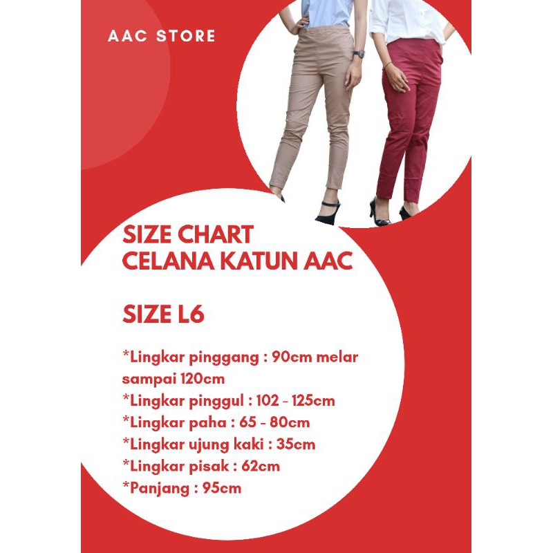 Celana Panjang Wanita Katun Stretch Ukuran Jumbo L6