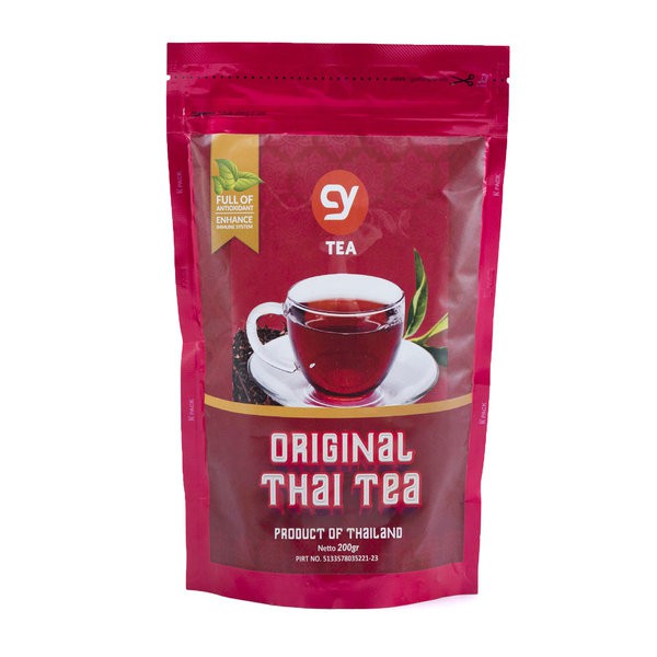 

minuman teh thailan cy original Thai tea Pouch 200 gr thailand