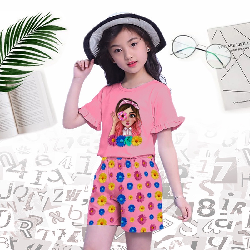 RILLO - SETELAN ANAK PEREMPUAN MODEL TANGAN TEROMPET  1 - 7 TAHUN FASHION KOREA