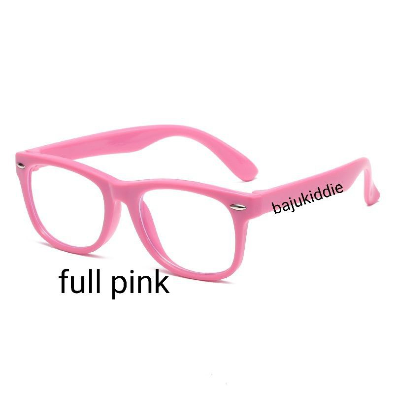 KACAMATA ANAK ANTI RADIASI GADGET COMPUTER LAPTOP HP BLUERAY BLUE LIGHT + UV PROTECTION-Full pink