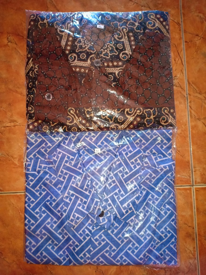 Bswart Batik Hrb026 Kenongo Hem Batik Abri Indigo Kemeja Batik Pria