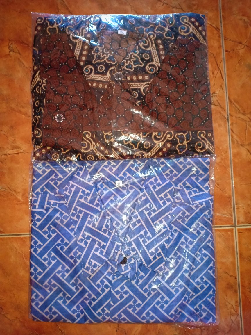 Bswart Batik Hrb026 Kenongo Hem Batik Abri Indigo Kemeja Batik Pria