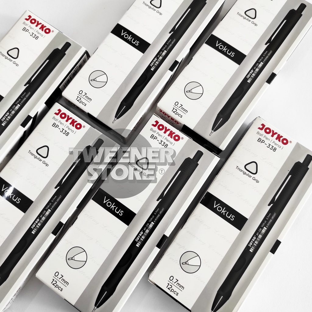 

(1PCS) Joyko VOKUS BP-338 0.7mm TRIANGULAR GRIP | Tinta Hitam | Ballpoint Pulpen Pen