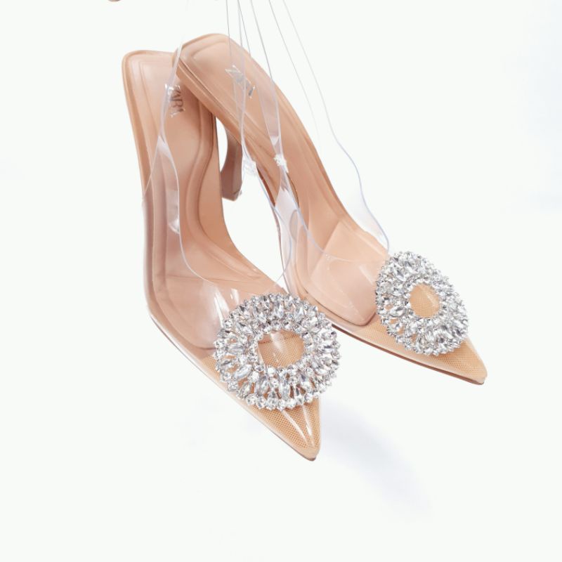 ZR Transparent Shimmery Heels 6039