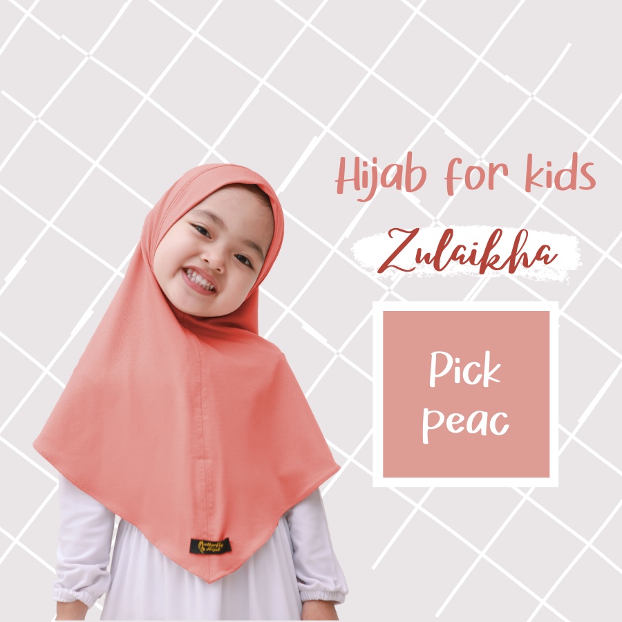 Hijab Anak Daily Hijab Polos Zulaikha  Usia 1-3 Tahun