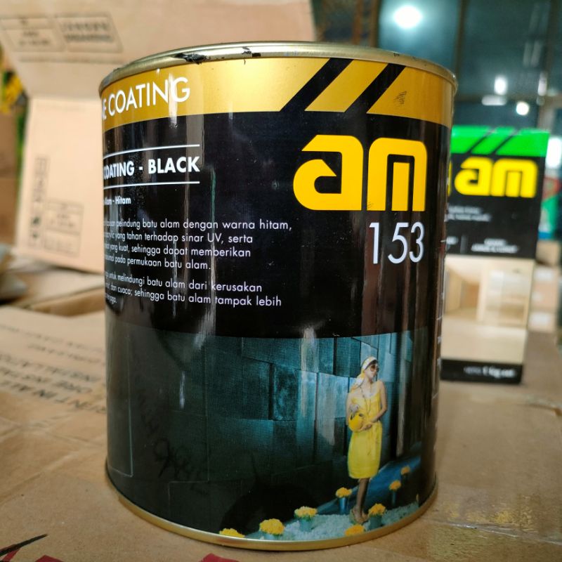 Cat Pelapis Batu Alam Warna Hitam Pelapis Batu Alam Coating Batu Alam, Genteng, Patung AM 153 Ukuran