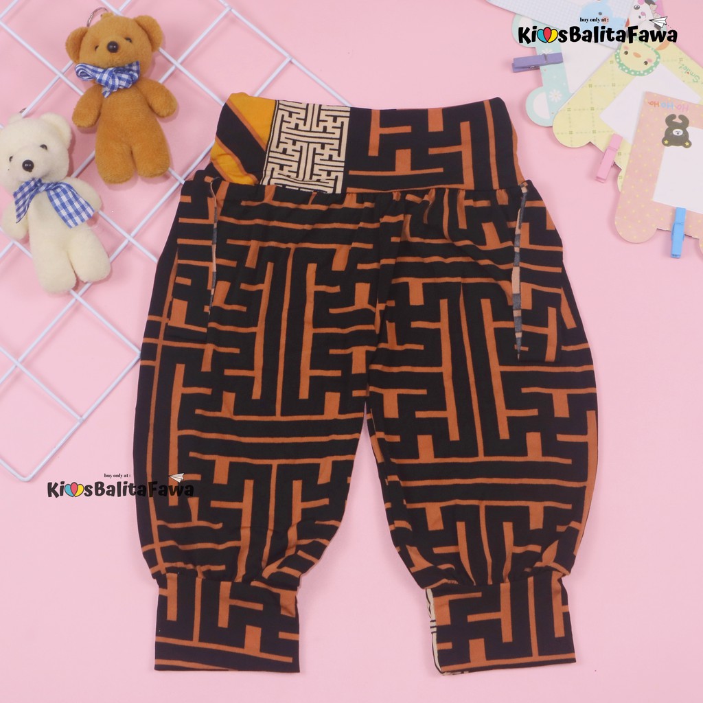 Aladin Carlissa Uk 1-2 Tahun / Celana Anak Cewek Murah Panjang Pants Harian Motif Lucu Bahan Adem