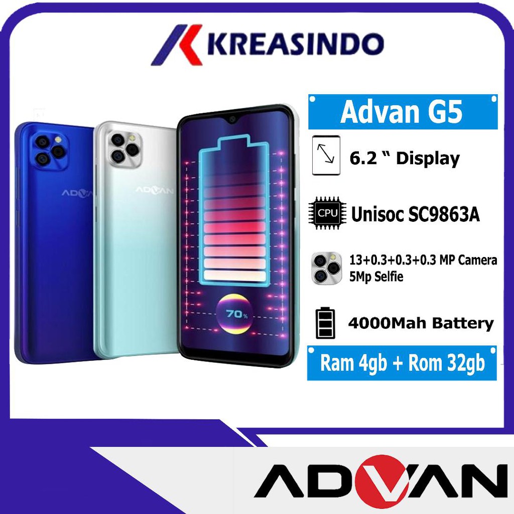 Advan G5 4/32 Ram 4gb Rom 32gb Garansi resmi | Shopee