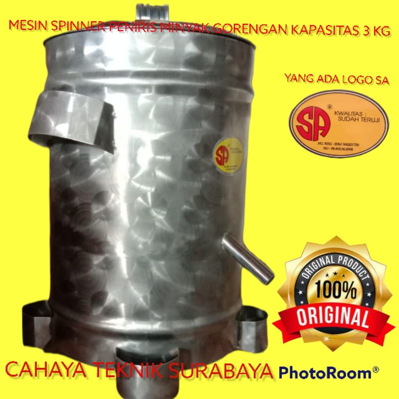 MESIN SPINNER PINIRIS MINYAK GORENGAN STANLIS KAPASITAS 3KG