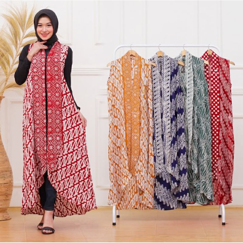 longcardy yukensi paris batik | outer batik Paris | blazer batik casual premium