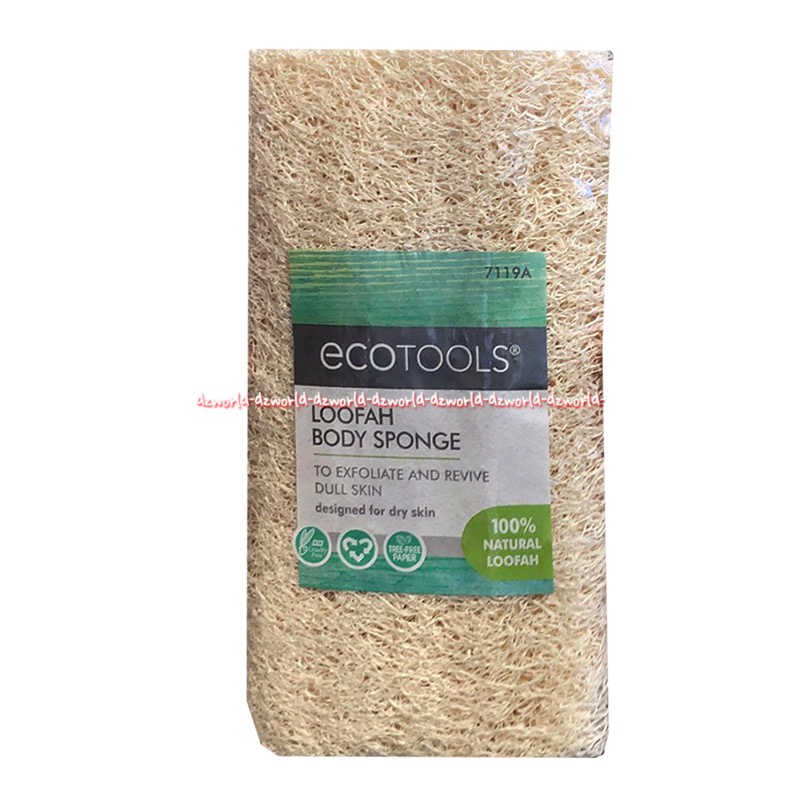 Ecotools The Natural Loofah Body Sponge Sikat Scrub Mandi Bahan Sabut Gosok Pipih Eco Tools Ecotoo