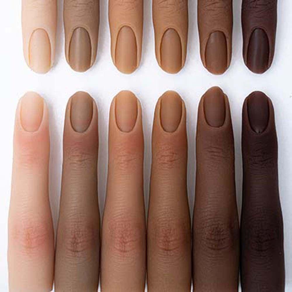 Mxbeauty Silikon Model Jari Palsu Wanita Aksesoris Praktik Sambungan Dapat Ditekuk Ujung Kuku Palsu Alat Display Jari Palsu