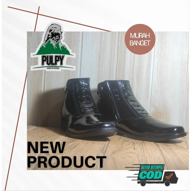 SEPATU PDH LUX HITAM DOP TNI POLISI KEREN