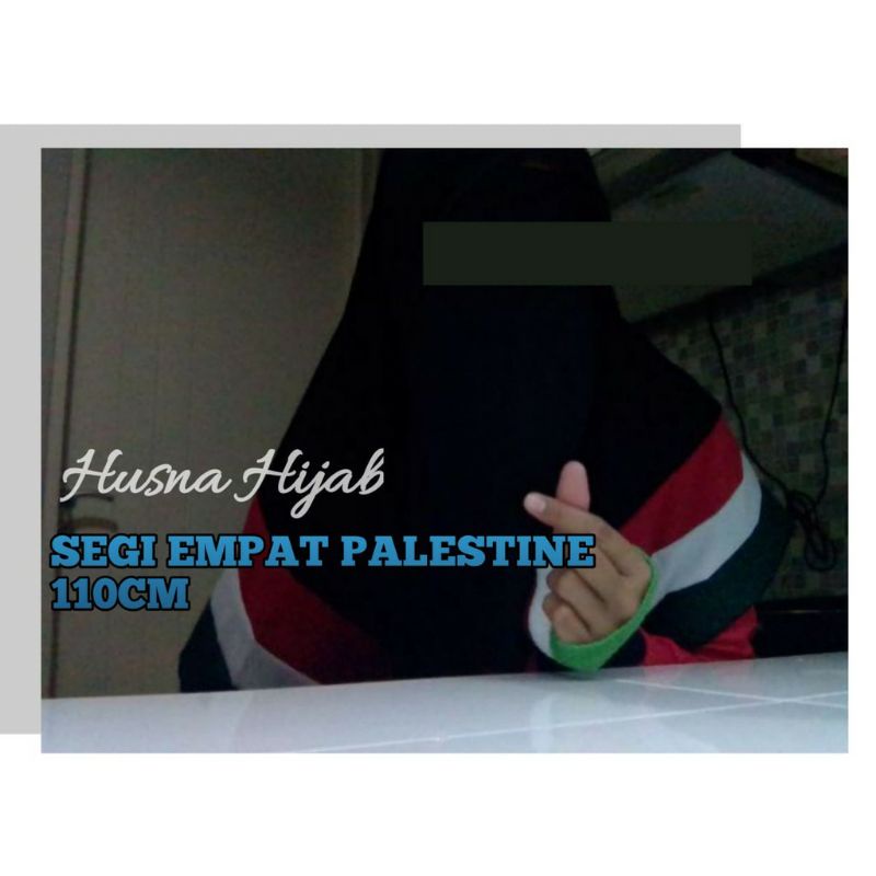 [HUSNA COLLECTION] Khimar Segi Empat Palestine