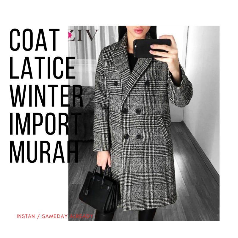Coat Korea Panjang Blazer Mantel Musim Dingin Import.