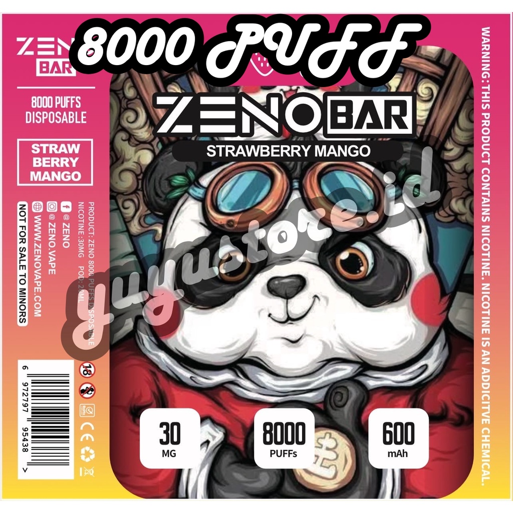 Zeno Bar Disposable Pods Bar Rechargeable / Vape Sekali Pakai - 8000 Puff All Flavors