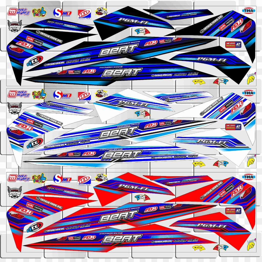 STRIPING VARIASI BEAT ESP RACING