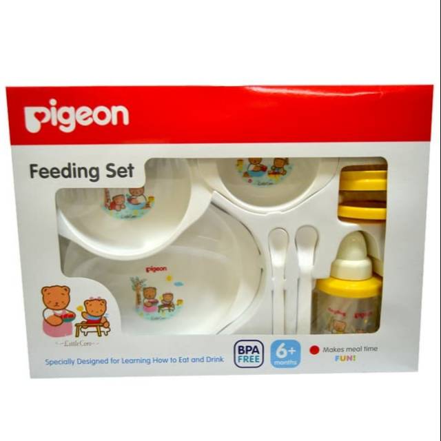 Pigeon Feeding Set Komplit Besar Large With Training Cup - Tempat Makan Bayi