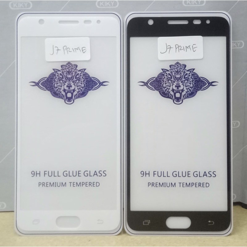 TEMPERED GLASS FULL LEM SAMSUNG J7 PRIME BLACK WHITE GOLD - BC