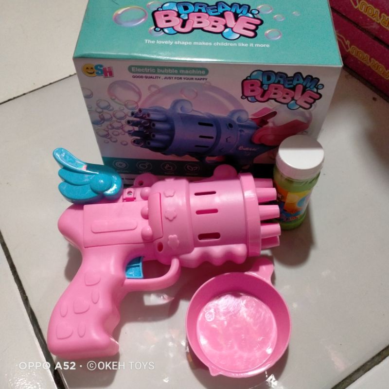 Mainan Buble Gun dream Buble electric buble mainan tembakan gelembung