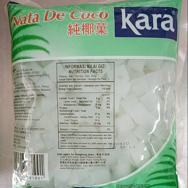 

Kara nata de coco kotak 1 kg