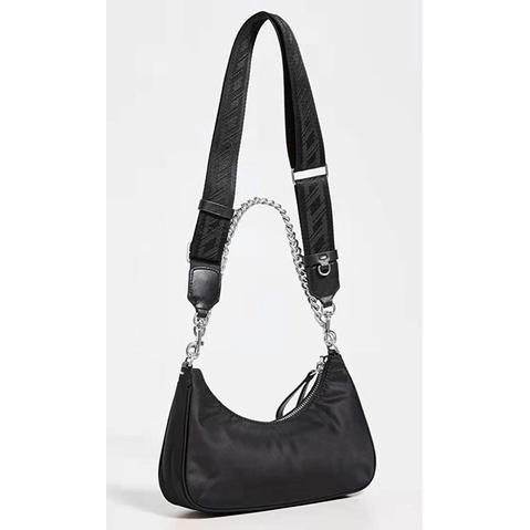 Tory Burch 151 Mercer Small Crescent Bag Black