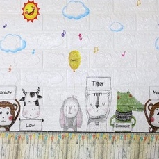 PROMO!! BUY 25 FREE 1 !! WALLFOAM 3D MOTIF ANAK-ANAK 70X77 CM / WALPAPER FOAM-BK0429 70x70cm 2.5MM