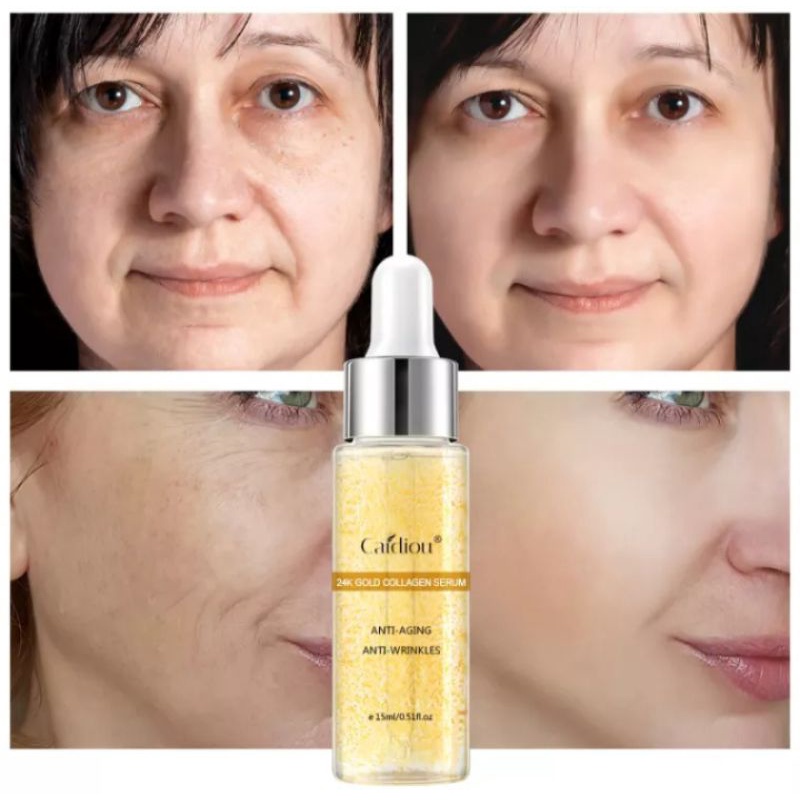 CAIDIOU 24K GOLD COLLAGEN SERUM | SERUM EMAS KOLAGEN ANTI-PENUAAN PENGECIL PORI |