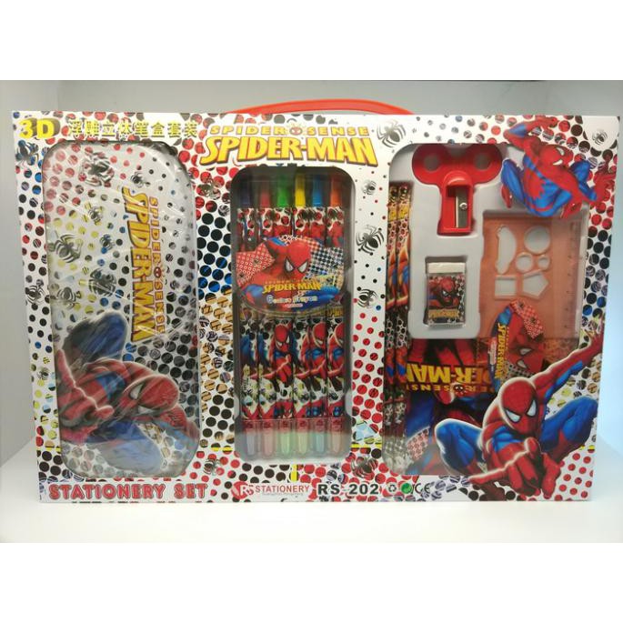 

SUPER MURAH - ALAT TULIS SET KARAKTER SPIDERMAN PAKET ALAT TULIS