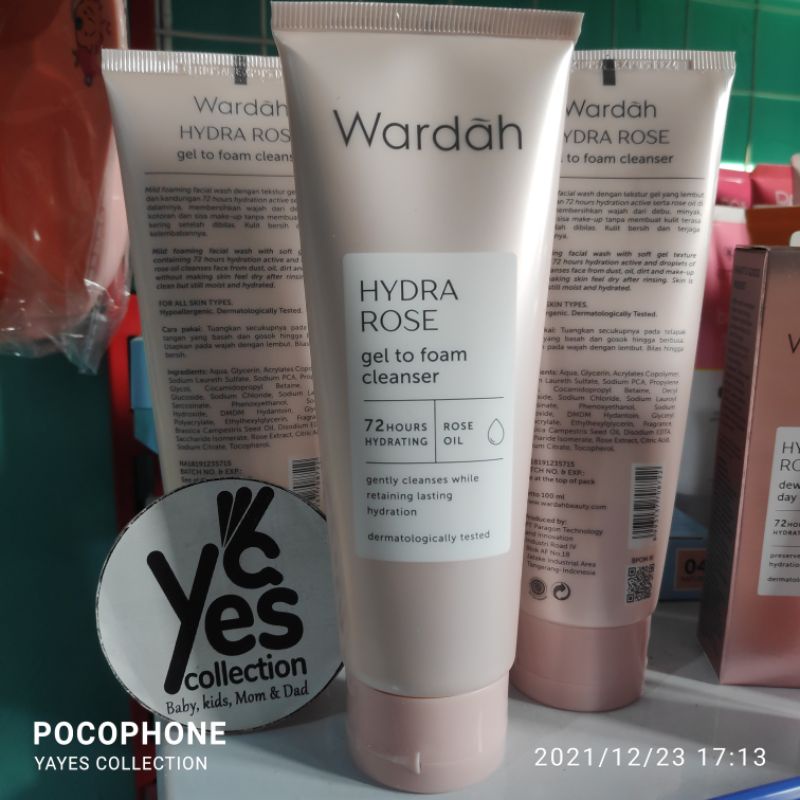 Wardah Hydra Rose Rose Seum 30 ml Petal Infused Toner 100ml Pembersih Wajah Kering Mengelupas Kusam Menghidrasi Kulit 72 Jam kena AC For All Skin Type