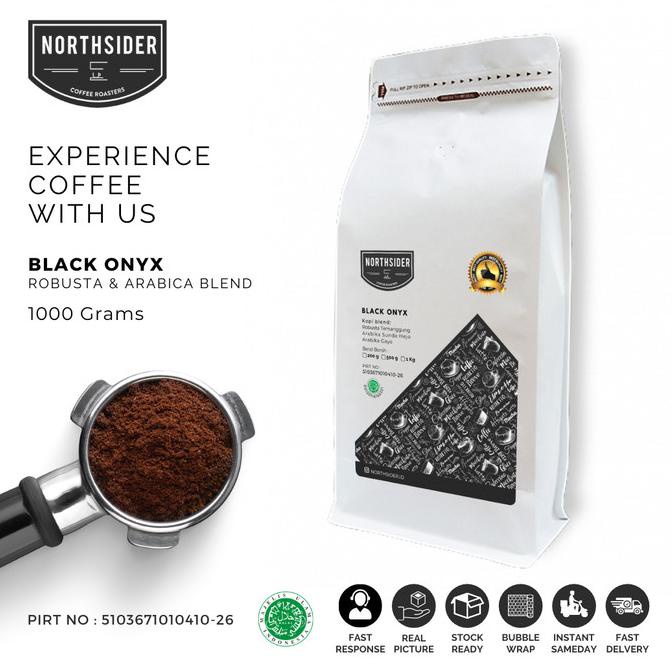 

BIJI KOPI SUSU BLACK ONYX BLEND - 1KG NORTHSIDER COFFEE -Diskon Besar