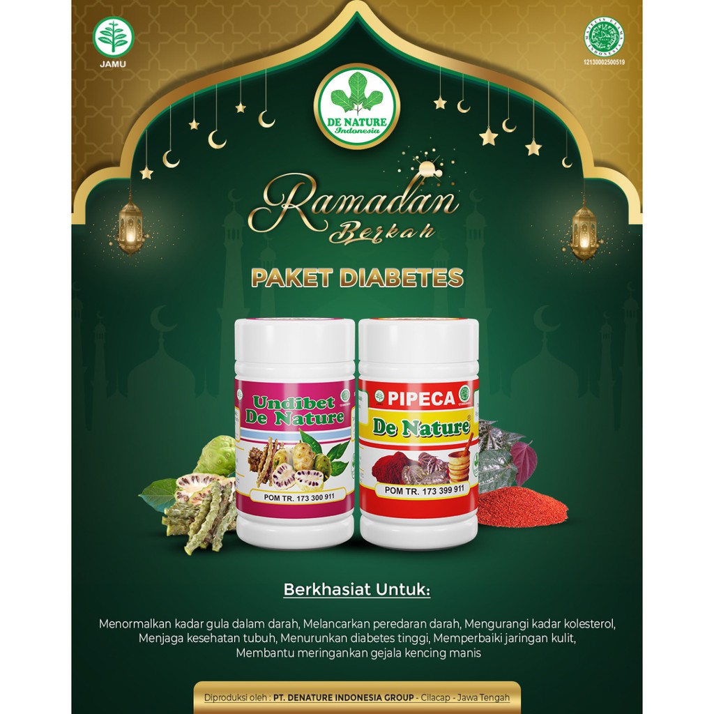 

Ramadhan Berkah - Paket Obat Untuk Diabetes Kering & Basah - Kencing Manis - Gula Darah - De nature