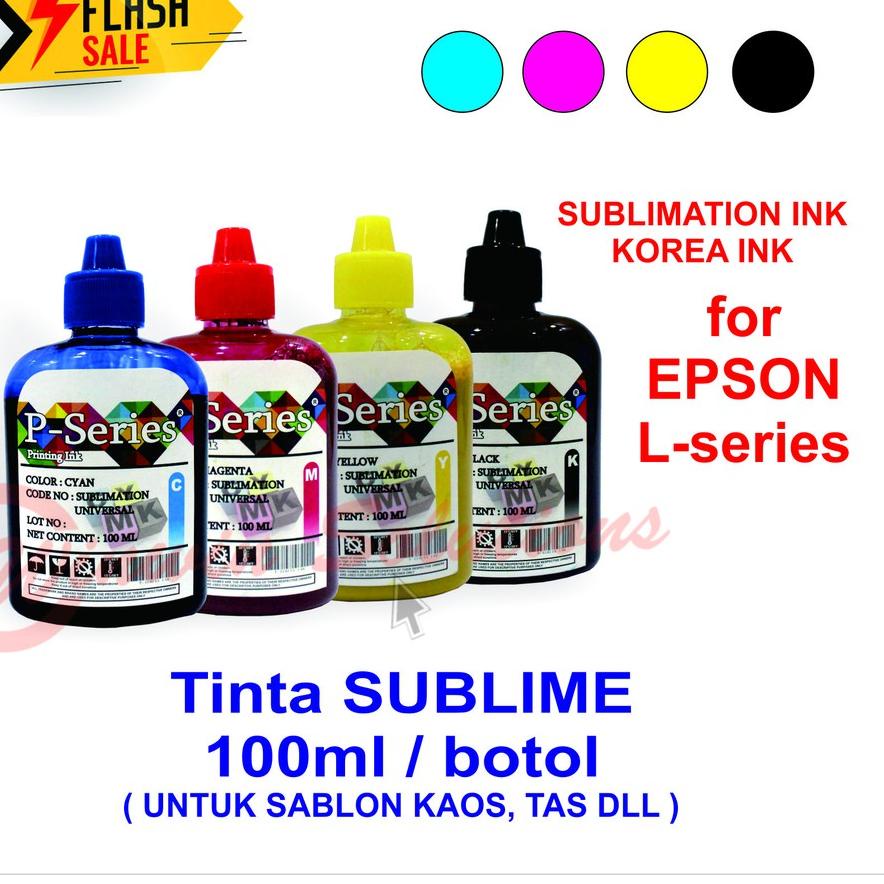 Tinta Sublim Sublime Sublimation Ink Epson L100 L200 L300 L360 L1300 L1800 Cyan Shopee Indonesia