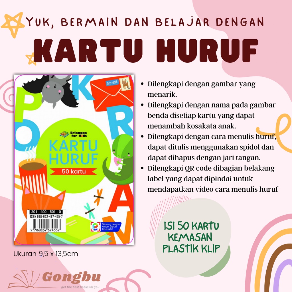 

KARTU HURUF FLASH CARD ERLANGGA FOR KIDS