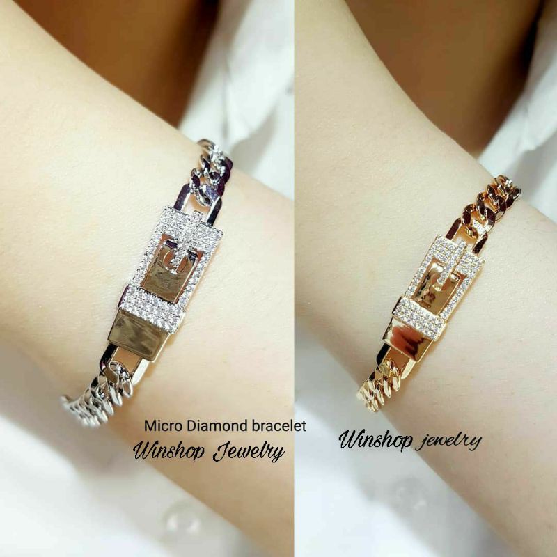 Gelang Rantai Gesper Mewah Wanita Gelang Perak Wanita Gelang Emas Wanita Gelang Berlian Swarovski